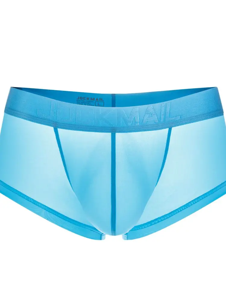 Jockmail, фирменные Прозрачные Боксеры, сексуальное шелковое Мужское нижнее белье, Слип, hombre, гей пенис, calzoncillos, мужские трусы-боксеры, Гей Нижнее белье