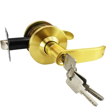 

Aluminum Electroplated gold Door Lock aluminum door handles door lock mortice lock door handles for interior doors Mute lock