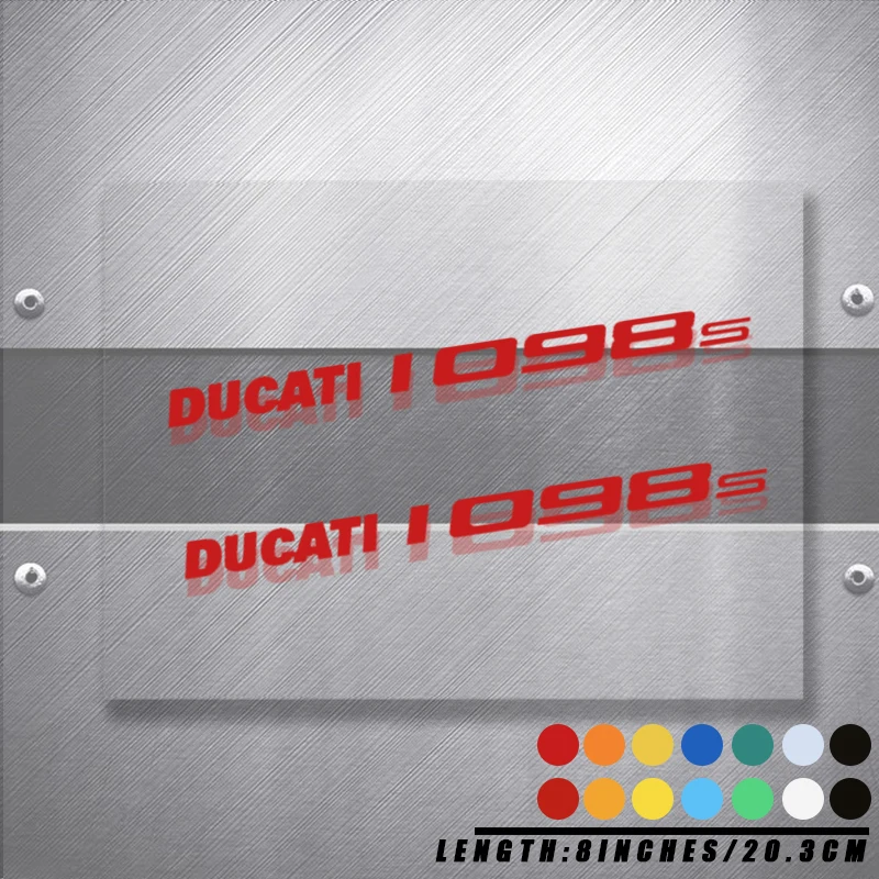 New Motorcycle Bike Body Fuel Tank Sticker Reflective Waterproof Creative Helmet Logo Decal For DUCATI 1098S 1098 S