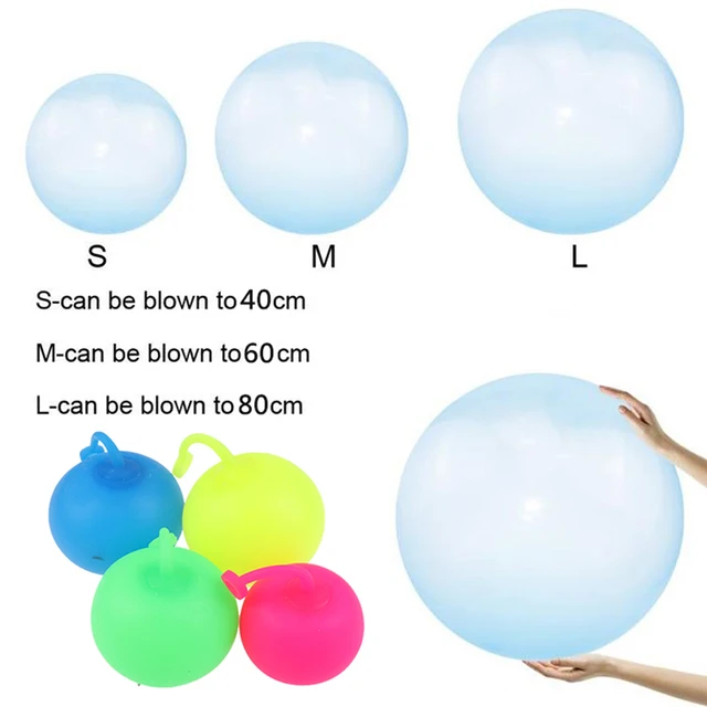 S M L Size Children Outdoor Soft Air Water Filled Bubble Ball Blow Up Balloon Toy Fun Party Game Great Gifts wholesale 6