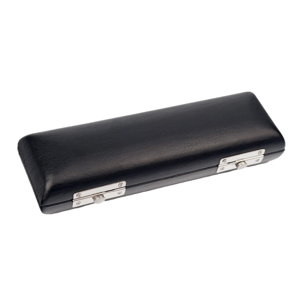 1pc Durable Piccolo Case Hard Case Flute Bag Black Leather Appearance