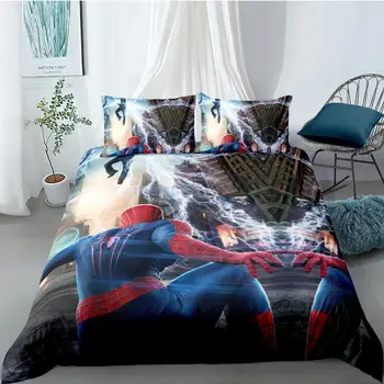 

Hero Spiderm Bedding Set Bedroom Decor Boys Gift Hypoallergenic Microfiber Quilt Cover 1PC Duvet Cover with Pillowcase Dropship