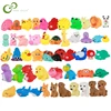13Pcs/lot Cute Mixed Random Animals Soft Rubber Float Squeeze Sound Squeaky Bathing Toys For Baby GYH 1