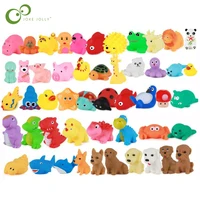 13Pcs/lot Cute Mixed Random Animals Soft Rubber Float Squeeze Sound Squeaky Bathing Toys For Baby GYH 1