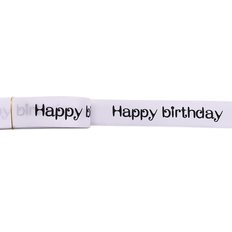 5/10/20 м счастливый день рождения лента полиестр шелковые ленты для День рождения Скрапбукинг форма для выпечки тортов DIY коробка подарочная упаковка - Цвет: B01