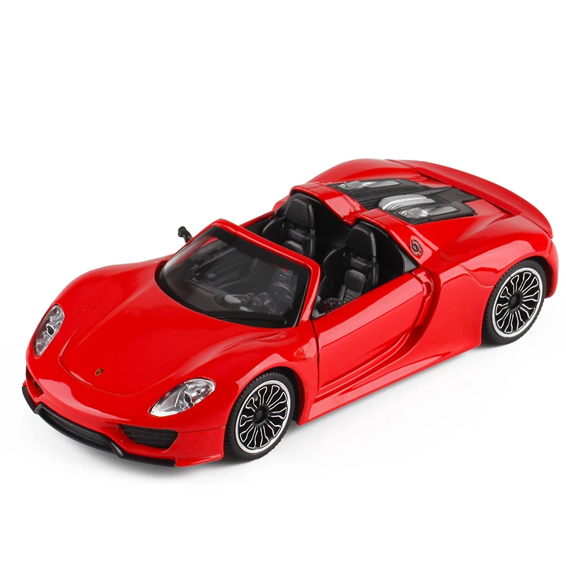 Electric Collection Porsche 918 Car Model Pull Back 1/32 Scale Alloy