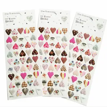 

1pack/lot Wow 3D Pattern Love Crystal Sticker Decal Kids Children Cute Stickers For Teenage Heart Girls