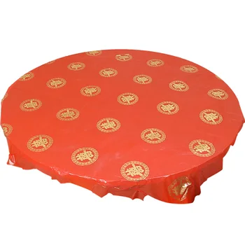 

Wedding supplies festive disposable plastic red tablecloth creative tablecloth tablecloth wedding banquet scene props