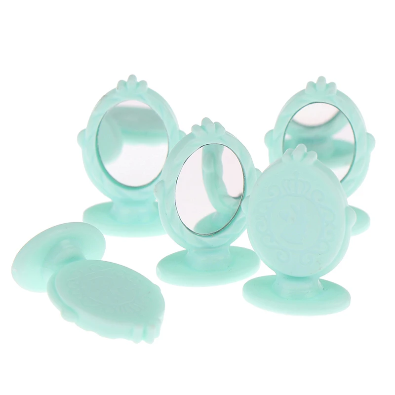 Doll Room Mini Mirror 112 Dollhouse Miniature Green Mirror Dolls House Decoration Furniture