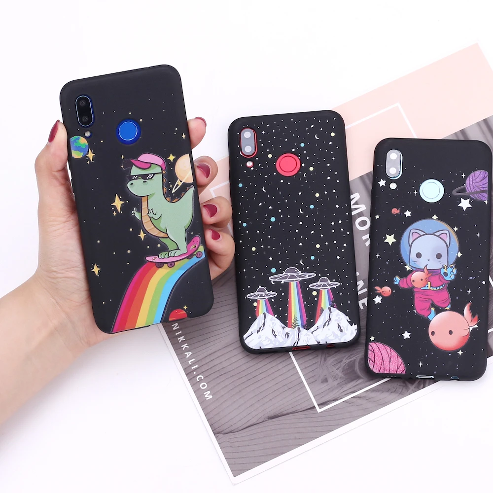Силиконовый чехол для телефона Huawei Honor Mate 10 20 Nova P20 P30 P40 P Smart Космический астронавт