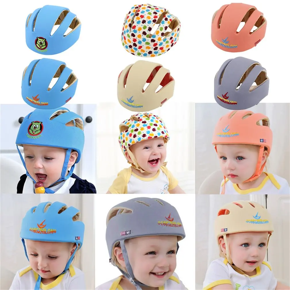 Baby Safety Helmets Cotton Infant Protective Hat Headguard for Newborns Boys Girls Crashproof Anti-shock Hat