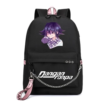 

Anime Danganronpa Backpack USB Port monokuma School Bag Bear Pattern Student Teenagers School Book travel Laptop Mochilas