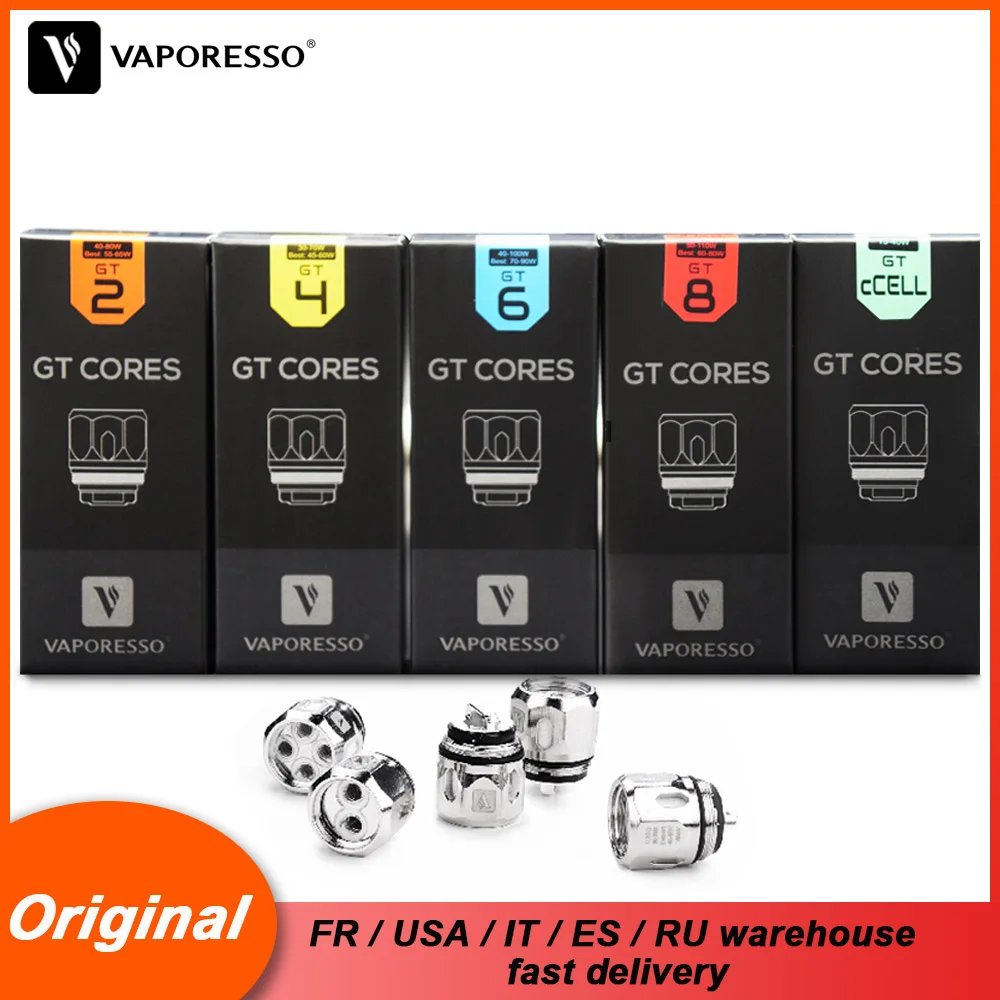 3 шт./лот оригинальный испаритель Vaporesso core Coil GT2 GT4 GT6 GT82 GT сетчатый для SKRR NRG Tank Gen Polar