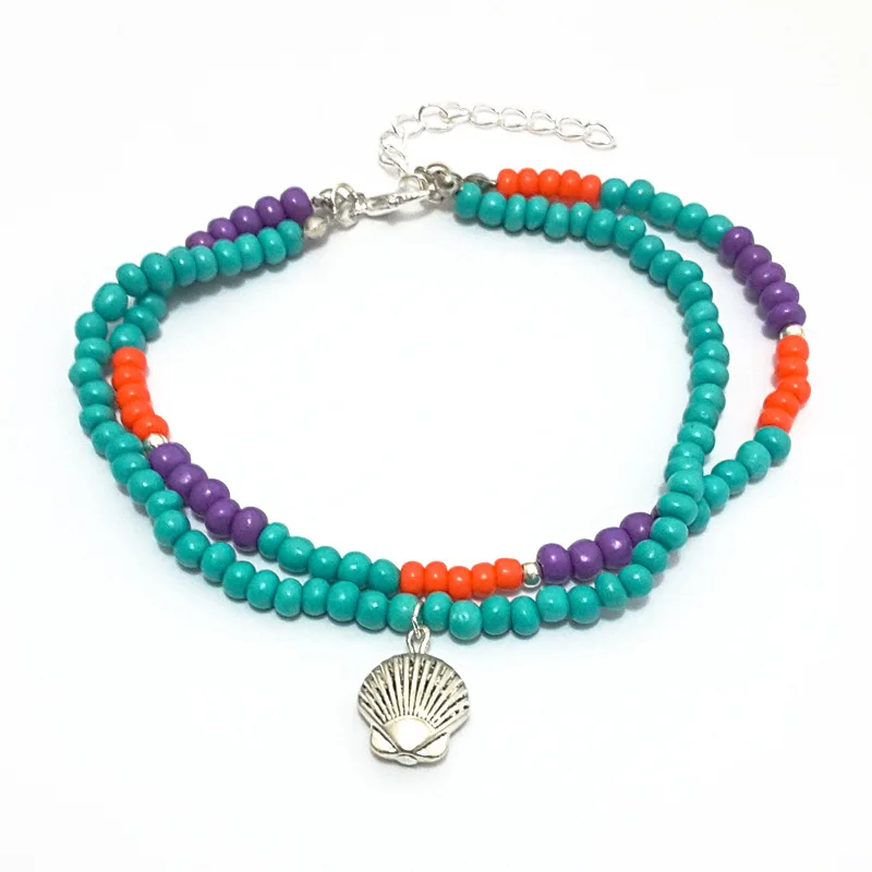 

Bohemian New Style Foot Ornaments Retro Alloy Shell Bead Anklet Europe And America Popular Foot Chain
