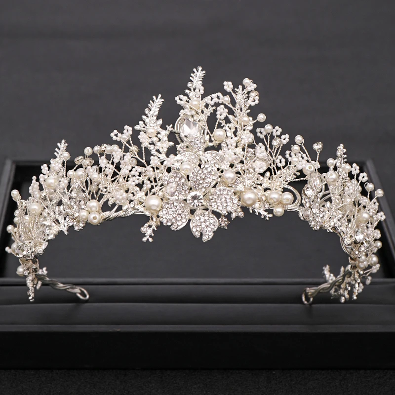 Tiara Nuziale Con Strass - Corona Da Principessa Per Matrimoni E Feste - Foto 6