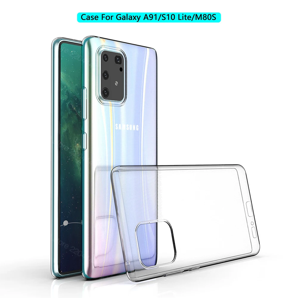 Чехол для Samsung Galaxy S10 Lite TPU силиконовый прозрачный чехол Бампер Мягкий прозрачная