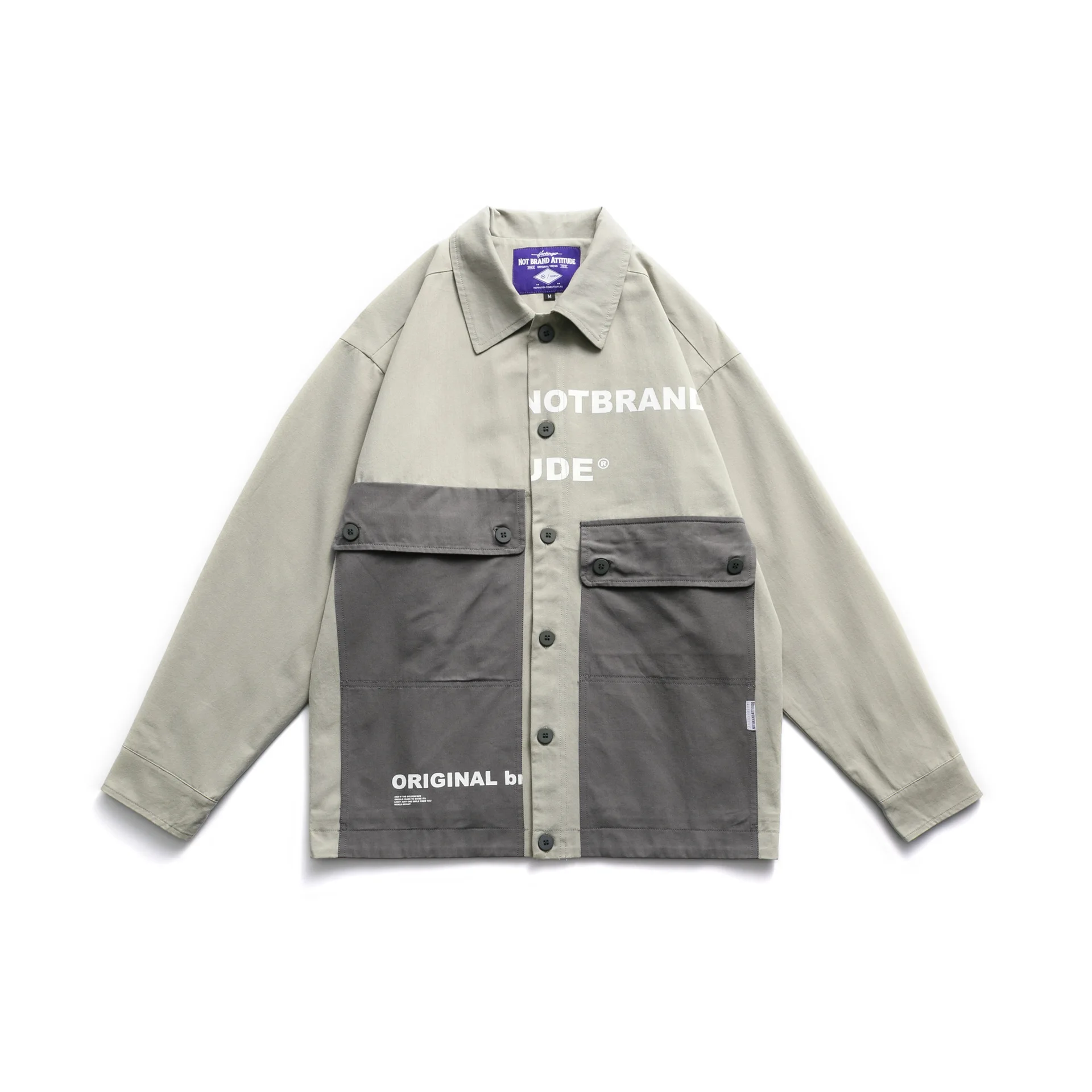 

City Where the Product 2020 Spring New Style Origional Pocket Non-symmetrical Contrast Color Popular Brand Jacket Teenager