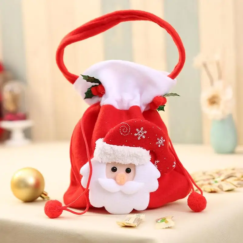 Рождество; сумочки карамельных цветов; вечерние подарок украшения для сумок Рождественский хранения упаковочная обертка поставки Декор рождественской елки подарка Подарки