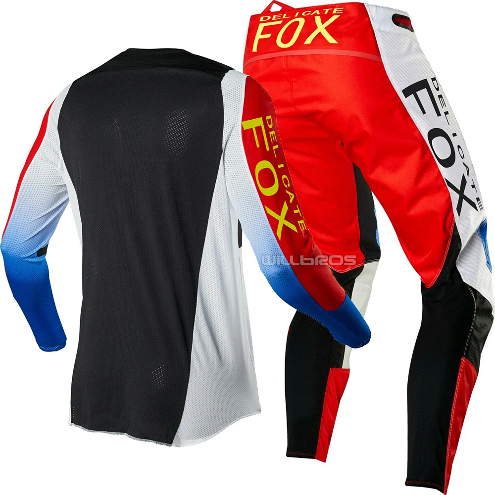 NAUGHTY FOX набор снаряжения для мотокросса мотоцикл ATV Езда на велосипеде мужской красный черный костюм