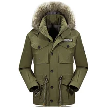 Лучшая зимняя мужская куртка с широкой талией, парка, пальто, модный воротник с капюшоном, меховая парка средней длины, Мужская Толстая теплая ветровка, пальто