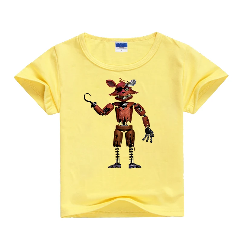 Детская футболка с рисунком «пять ночей с Фредди»/«Фокси», футболки с короткими рукавами в стиле «хип-хоп», футболка для маленьких мальчиков и девочек, футболки с объемным рисунком - Цвет: 10