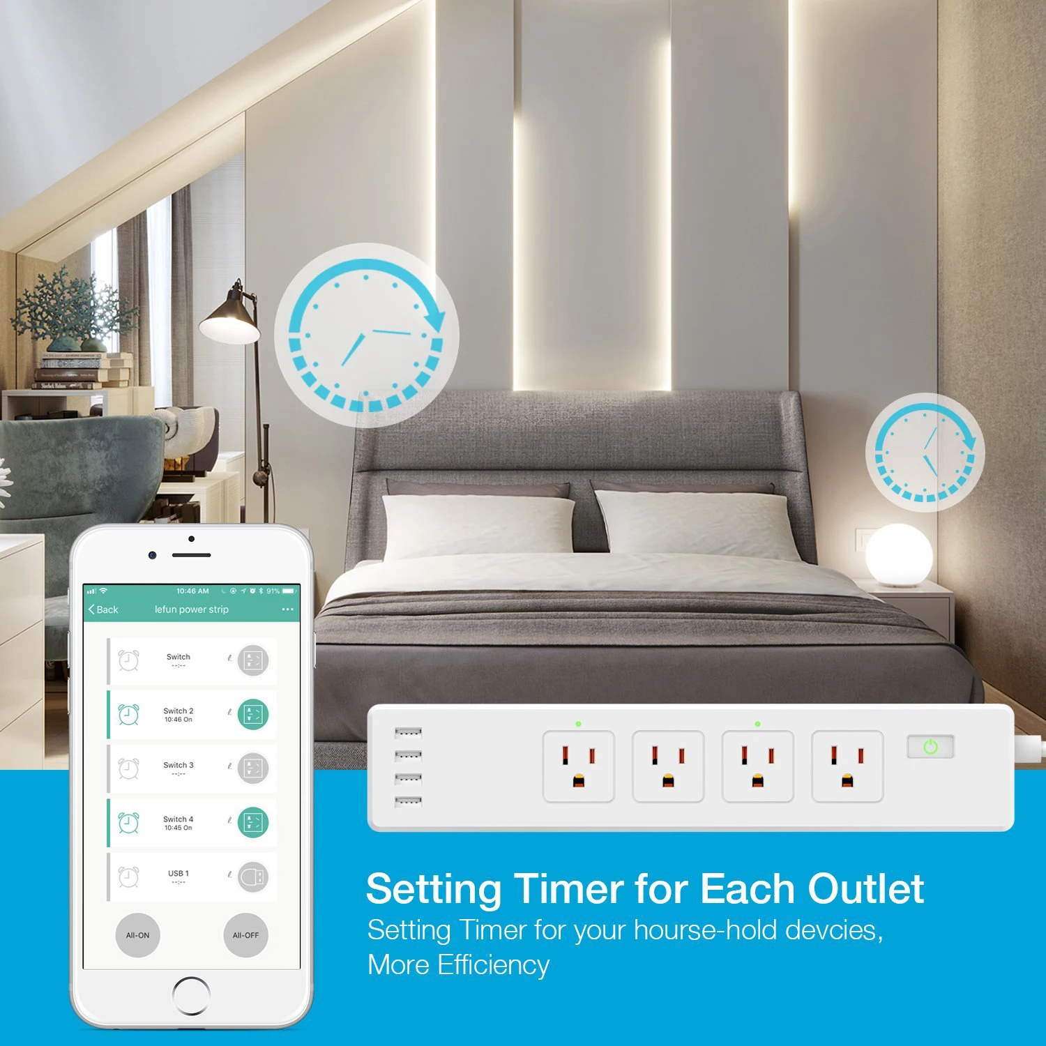 Мульти WiFi Smart power Strip стабилизатор напряжения 4 AC электрические розетки США розетка с USB Домашний Комплект работа с Alexa Google домашняя вилка