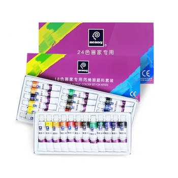 

Student painting acrylic paint set DIY hand-painted wall painting 12/18/24 children acrylic paint graffiti T-shirt paint set