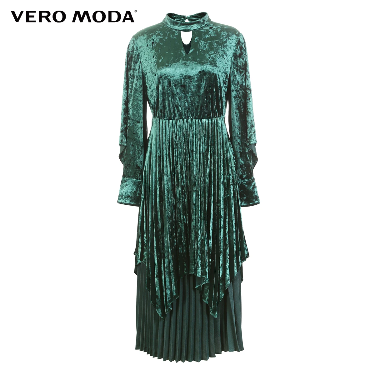 Vero Moda Новое поступление двухъярусное бархатное длинное платье с подолом | 31847D509