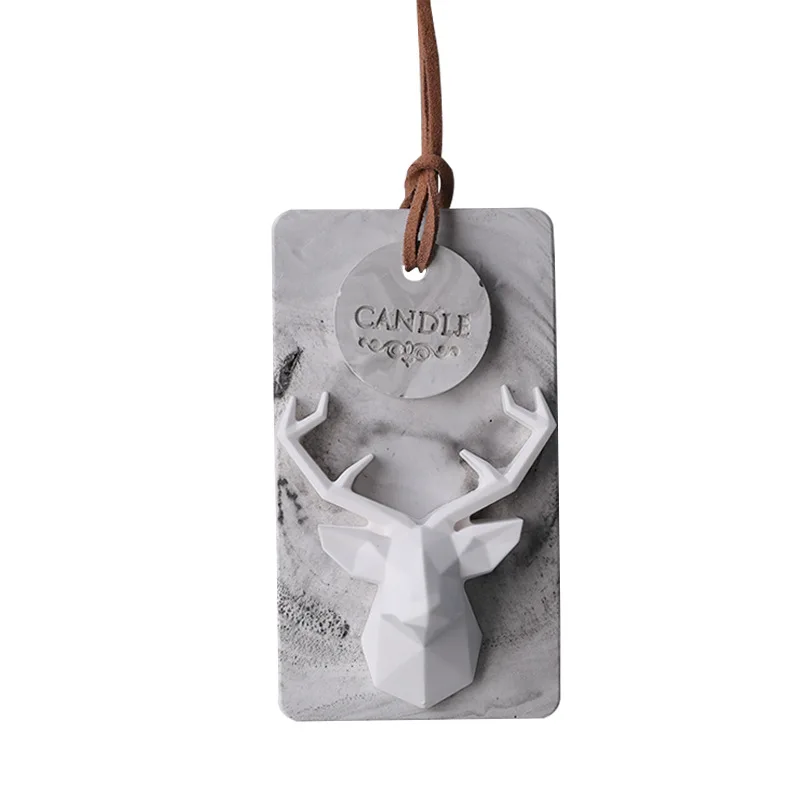 Geometric Deer Head Silicone Mold Home Car Air Outlet Ornament Aromatherapy Plaster Molds DIY Decoration Mould