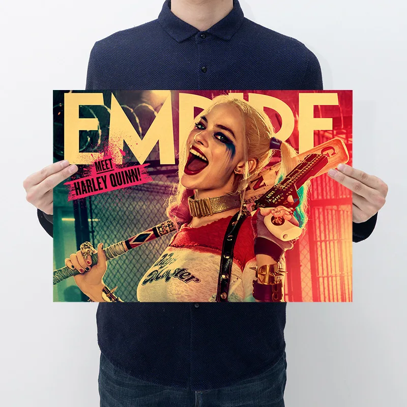 

Room decoration clown girl movie poster star art wall sticker retro animal kraft paper series bar cafe decoration painting