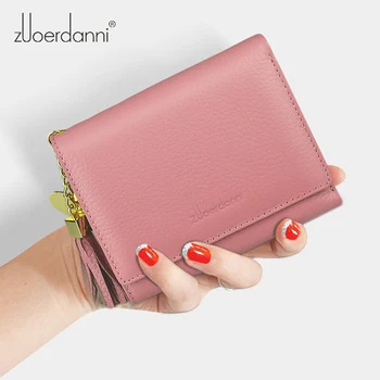 

Genuine Leather Women Wallets Slim Small Wallet Women Short Clutch Female Purse Coin Purses Card Holder Coin Bags