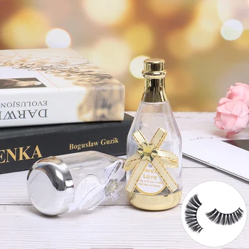Najtaniej New Design False Eyelash Packaging Box Drifting Bottle Shape Empty Acrylic Lash Package Case