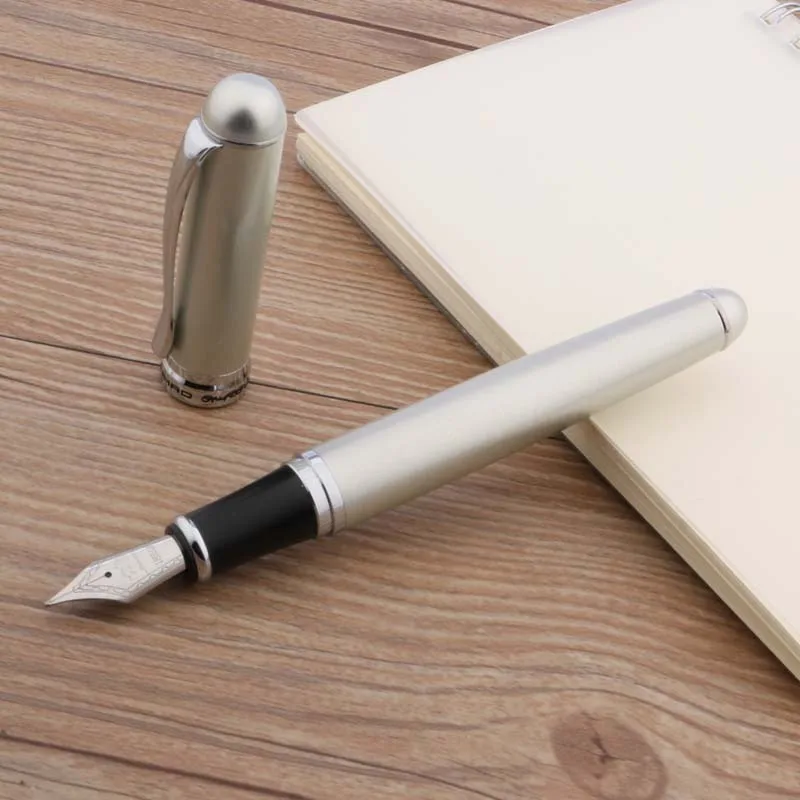 JINHAO X750 металлическая Яркая Серебряная перьевая ручка - Цвет: A9
