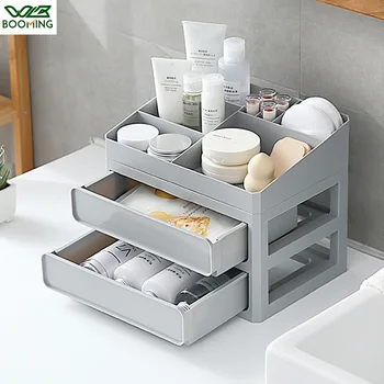 

WBBOOMING Multi-layer Plastic Makeup Drawers Storage Box Jewelry Container Home Office Storage Cosmetic Organizer Boxes