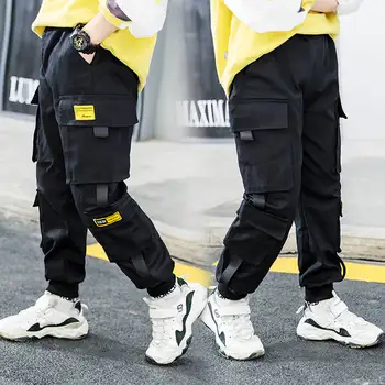 

2020 Boy Loose Casual Solid Color Overalls Pants