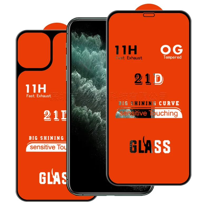 

21D Front and Back Full Curved Protective Glass Film On The For Iphone 11 11pro 11proMAX Screen Protective Glass