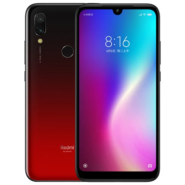 Смартфон Xiaomi Redmi 7 с глобальной ПЗУ, 4 ГБ, 64 ГБ, Восьмиядерный процессор Snapdragon 632, камера 12 МП, аккумулятор 4000 мАч, полноэкранный экран 6,26 дюйма - Цвет: Red