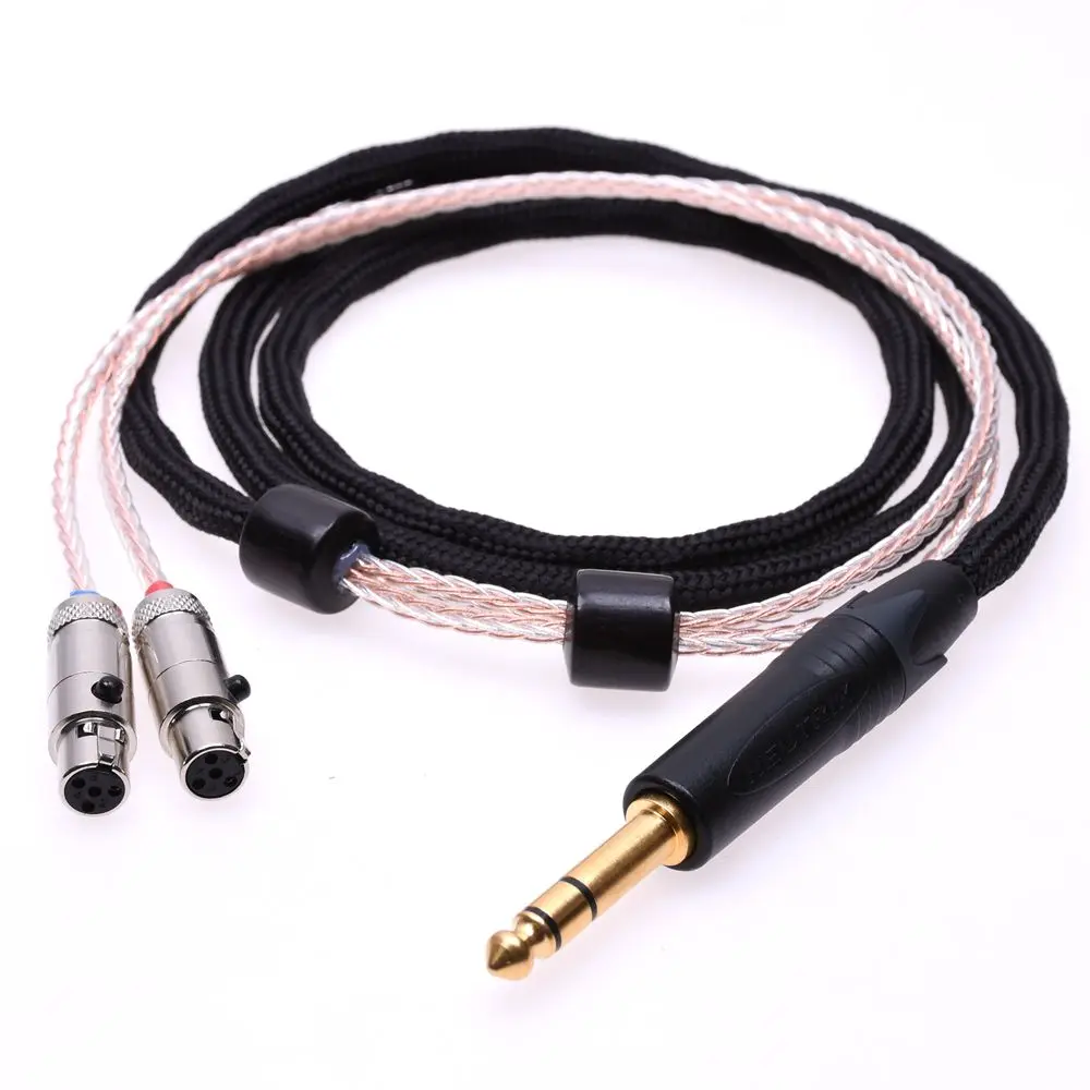 Hybrid Cable 2.5M Цвет Черный; Каблук 16 ядер 5N Pcocc для Audeze LCD-2 LCD-3 LCD-X LCD-XC обновление наушников кабель-удлинитель - Цвет: Hybrid Cable 2.5M