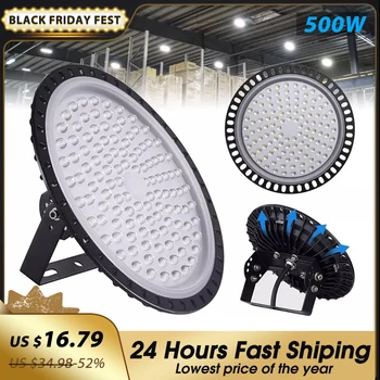 

Ultraslim 50/100/200/300/500W UFO LED High Bay Lights Waterproof IP65 Commercial Industrial Lighting Warehouse Led High Bay Lamp
