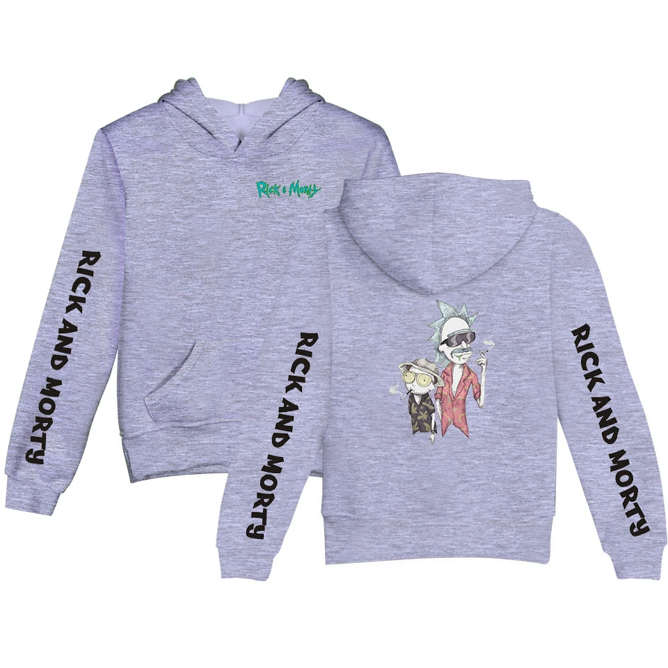  Rick and Morty Printed Long Sleeve Cropped Hoodies Women Hooded Pullover Crop Top 2019 Hot Sale Cas