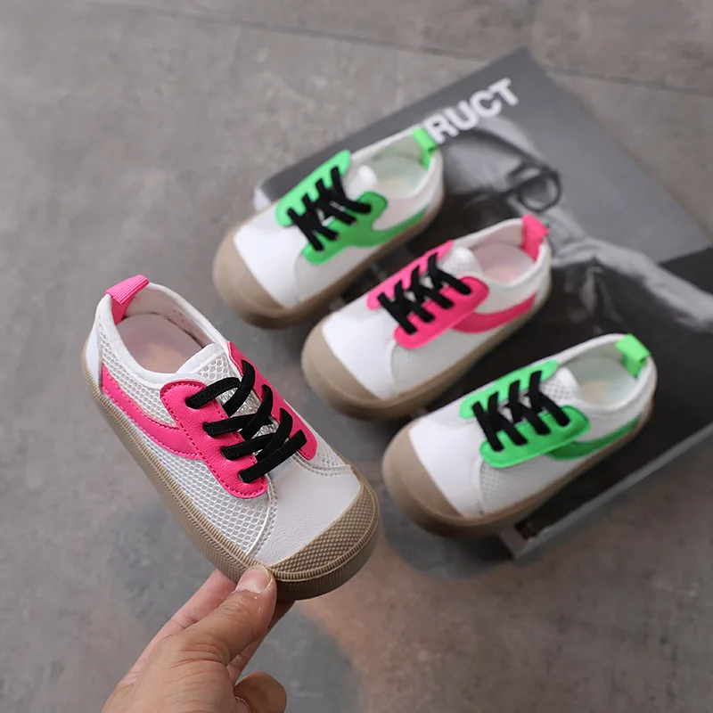 

2022 Summer New Girls and Boys Soft Sole Shoes Mesh Breathable Foot Single Shoes Children's Comfortable Casual Shoes All-match