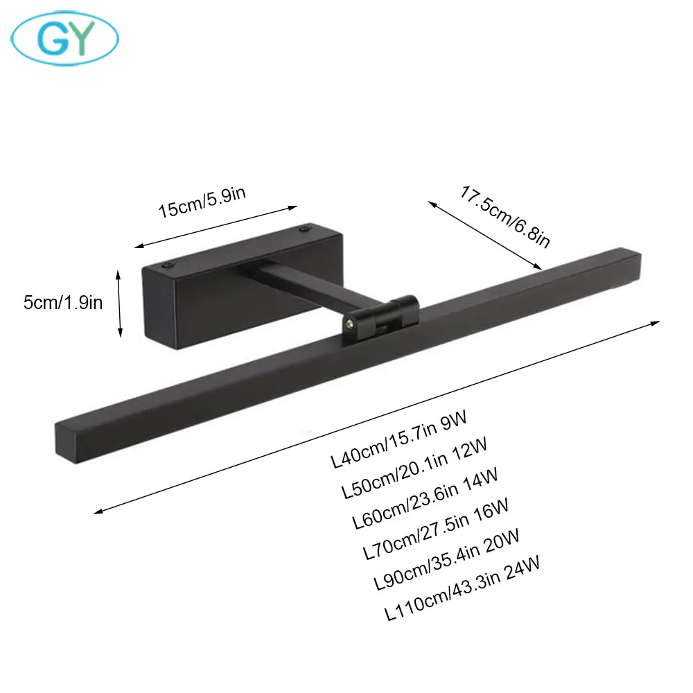 LED Wall Lamp Bathroom Mirror Light Waterproof Modern Acrylic AC85-265V L40cm L60cm L70cm L90cm L110cm led wall lamp,wall sconces light,wall lamp