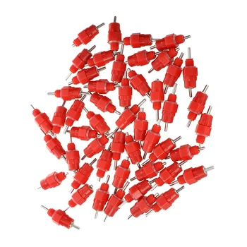 

50 Pcs Water Cups Water Nipple Stainless Ball Drinker Poultry Chicken Duck