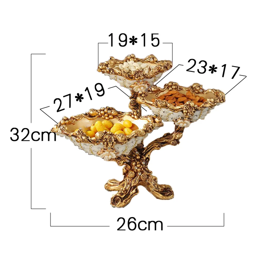 Креативный Домашний набор фруктовых тарелок, Современная гостиная, журнальный столик, украшения, стильная Высококачественная многослойная Фруктовая тарелка mx91842