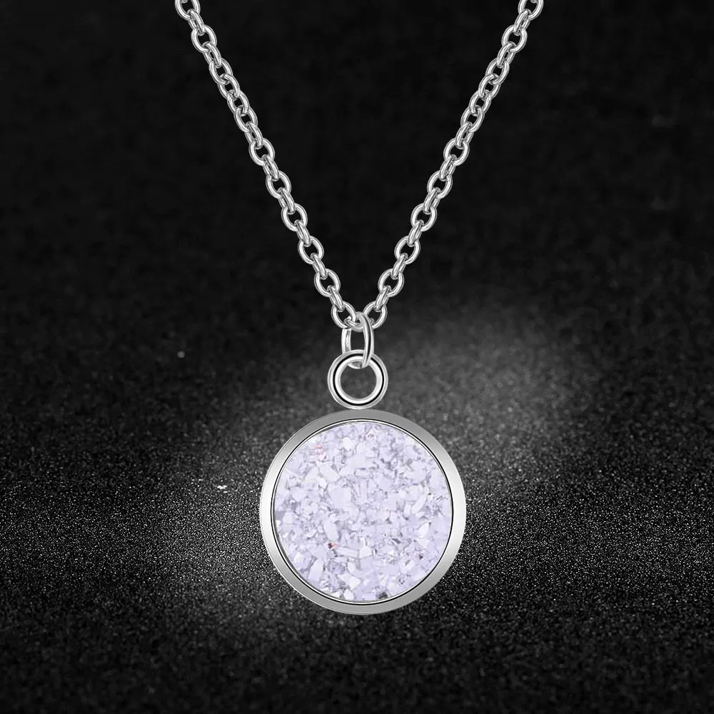 AAAAA качество из нержавеющей стали сверкающий полимерный Шарм для ожерелья для женщин модное Очаровательное ожерелье Специальный подарок - Metal Color: JN149-1