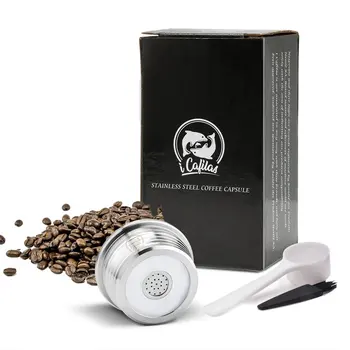 

Stainless steel Refillable Coffee Capsule Pod Filter Dripper Tamper Compatible with DELTA Q/ Coffee Machine