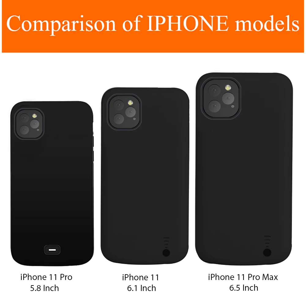 Для iPhone 11 Pro, 5,8 дюймов, 6000 мА/ч, емкость, чехол для зарядного устройства, расширенный аккумулятор, резервный источник питания, защитный чехол, задний Чехол, Fundas