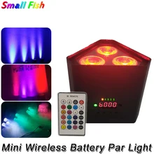 

3X18W 6in1 Mini LED Wireless Battery Par Light Wifi Mobile APP Control RGBWAUV DJ Disco Par Light Bar Club Wash Effect Lights
