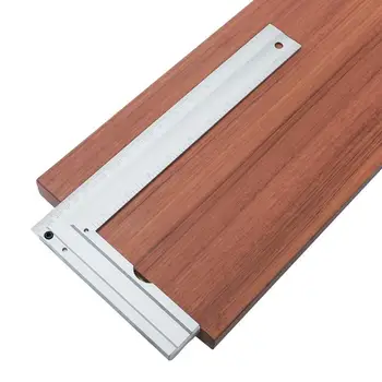 

300mm Square Ruler 90 Degrees Aluminum Alloy with Level Bubble Metric/Inch Woodworking Foot Level Tools