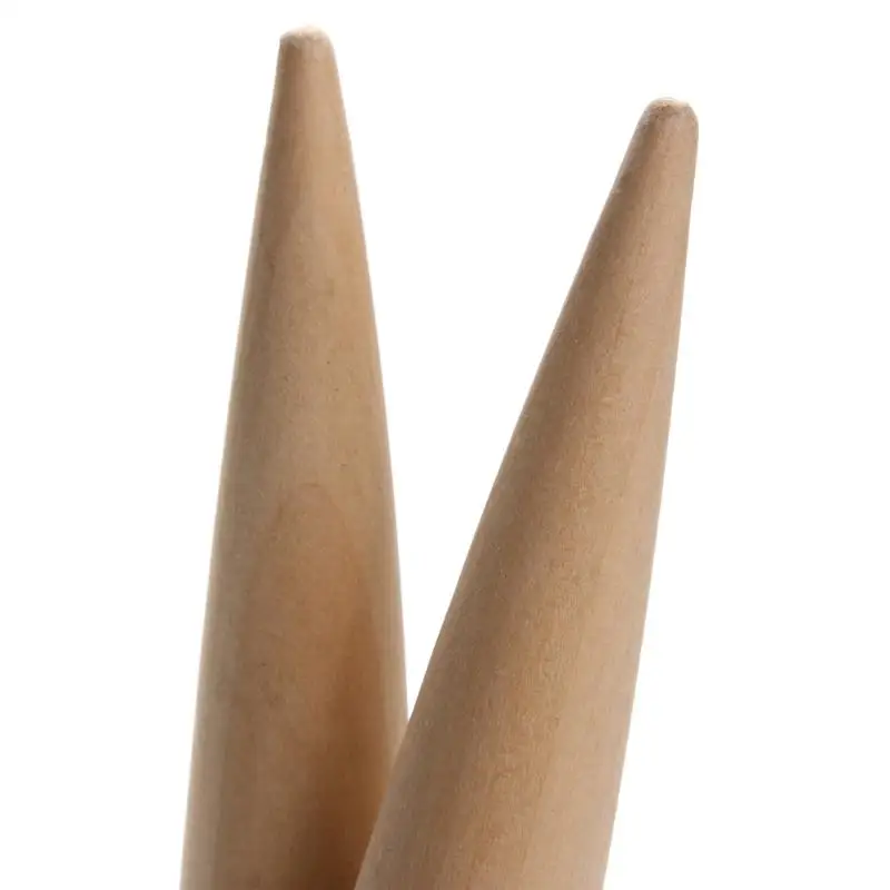 2pcs Leathercraft Tool Edges Slicker Round Wood Multi-Size Leather Edge Slicking Burnishing Supplies Leather Burnisher